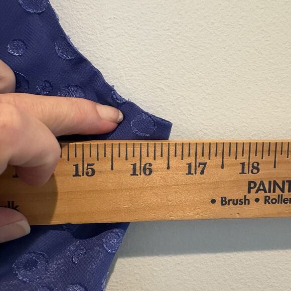 NWT Fairy Babydoll Dress Juniors Large Blue Chiffon Sheer Overlay Whimsy Y2K - Picture 12 of 15